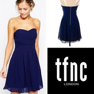 NEW!!! Navy sweetheart chiffon dress from TFNC London